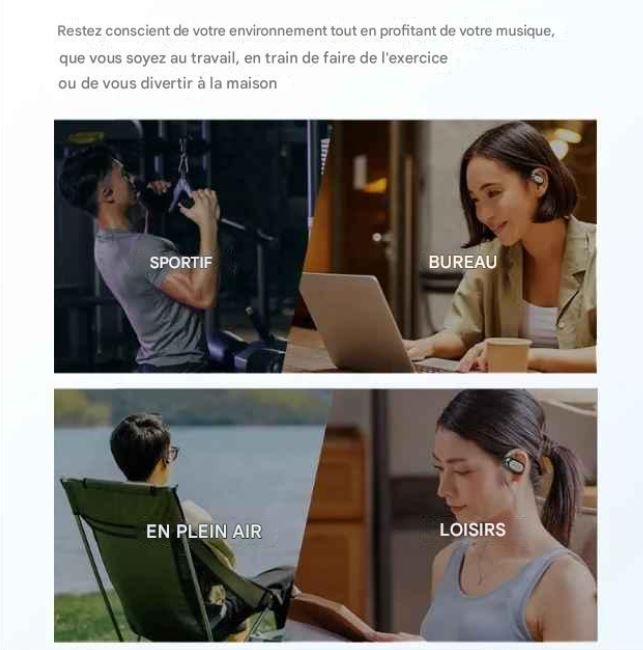 Écouteurs sans fil ultra-légers ERAZER X9