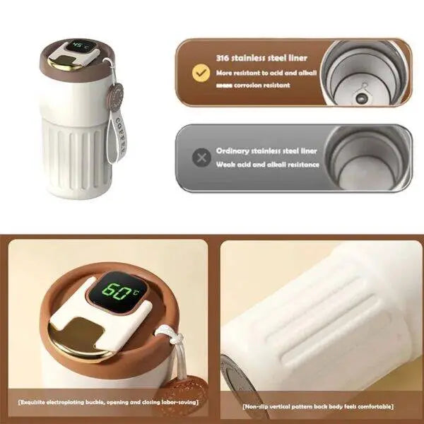 Thermos avec Affichage intelligent en acier inoxydable
